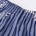 Mens Casual Cotton Khan Steamed Sauna Stripes Printing Sleepwear Suits Hotel Bath Clothes