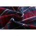 Mens Plaid Printing Turn down Collar Home Cotton Autumn Sleepwear Set