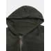 Mens Fashion Knitting Hooded Mid Long Zipper Casual Sweaters