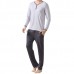 Mens Comfortable Casual Home Long Sleeve Sleeping Pajamas Suit