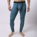 Mens Fall Winter Striped Thermal Pants Long Johns Pajamas