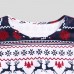 Mens Two  Pieces O Neck Christmas Pajama Set Peers Fairisle Printing Sleepwear Loungewear